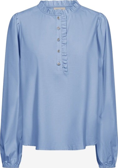 FREE/QUENT Fqfriva Blouse STAR OFF WHITE W CHAMBRAY BLUE L