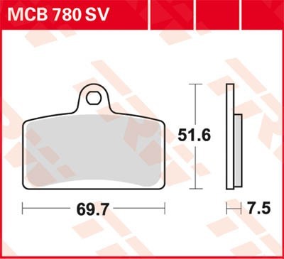 Bremseklosser TRW MCB780SV