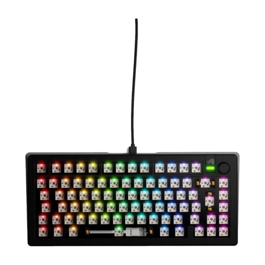 Glorious GMMK 3 75% Gaming Tastatur Barebone USB RGB Svart Glorious GMMK 3 75% Gaming Tastatur Barebone USB RGB Svart