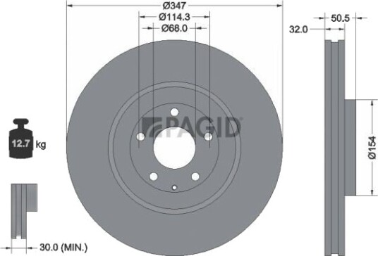 PAGID 56489NC Bremseskive PAGID 56489NC Bremseskive