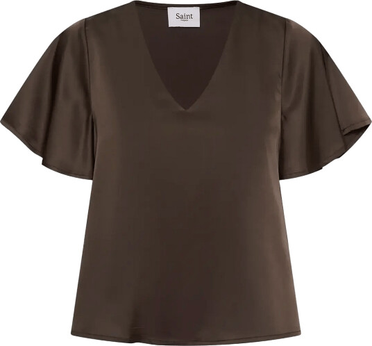 Saint Tropez Lodisasz Ss Blouse Brown L
