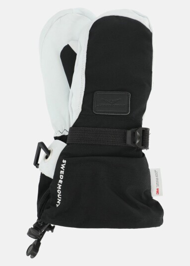 Swedemount Lofoten Leather Mitten Jr Black/White S Bestselger