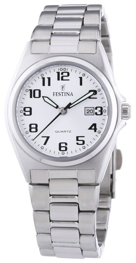 Festina Dameklokke F16375 9 Classic Hvit/Stål Ø32 mm Festina Dameklokke F16375 9 Classic Hvit/Stål Ø32 mm
