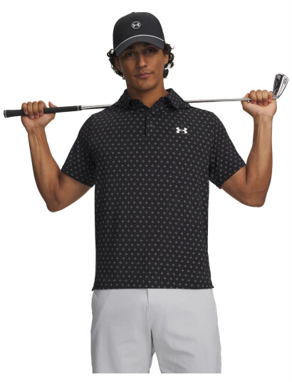 Under Armour Ua Playoff 3.0 Printed Polo   Black   XS