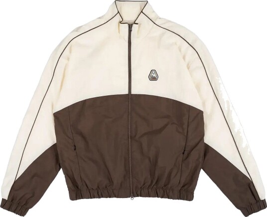 Goodies Sportive New Patched Tracksuit Jacket - BROWN/ECRU - L