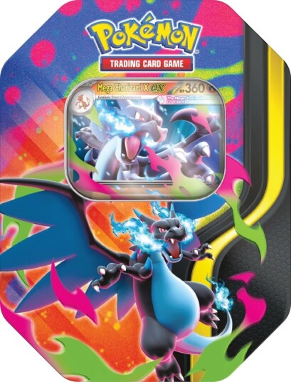 Pokémon TCG Mega Charizard Tin Charizard X EX