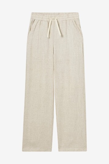 Grunt Bukser Allan Linen Pants Beige