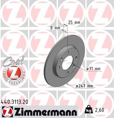 ZIMMERMANN 440.3113.20 Bremseskive