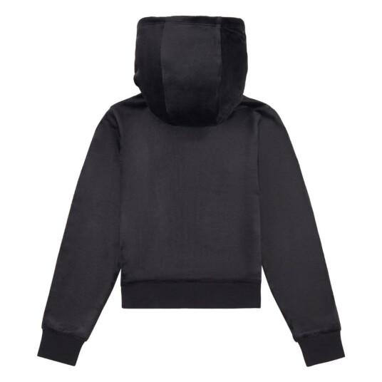 Juicy Couture Velourjakke Tonal Zip Thru Hoodie Jet Black 14 15 år | Barn Juicy Couture Velourjakke Tonal Zip Thru Hoodie Jet Black 14 15 år | Barn