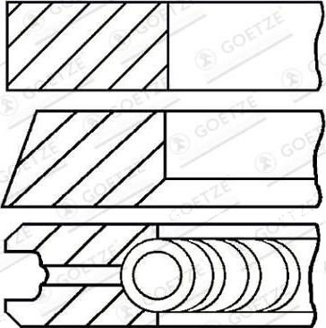 Stempelringsett GOETZE ENGINE 08 114907 00