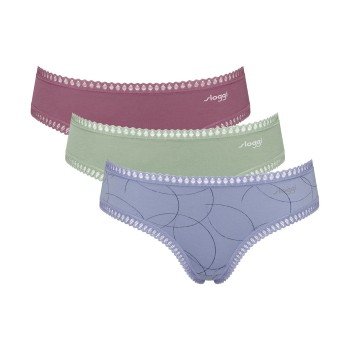 Sloggi Truser 3P GO Crush Hipster Briefs Blå/Rosa bomull X Large Dame Sloggi Truser 3P GO Crush Hipster Briefs Blå/Rosa bomull X Large Dame
