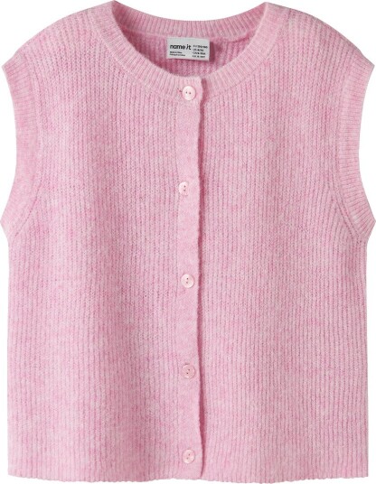 Name It Nkfoanja Loose Knit Vest   Pink   146 152