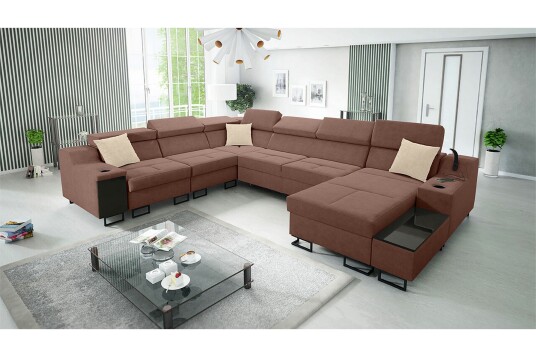 Galbally 5 seters Hjørnesofa   Brun