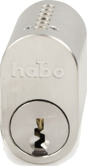 Habo lassylinder med 7 stifter borstet krom Habo lassylinder med 7 stifter borstet krom