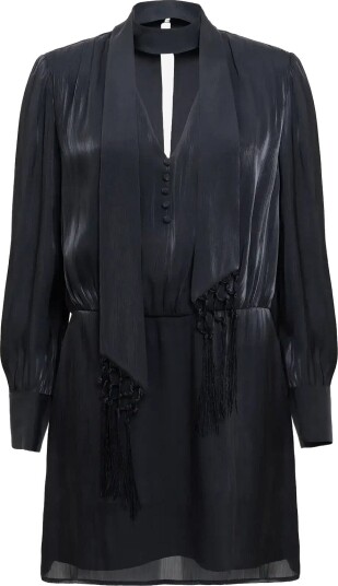 French Connection Aveline Scarf Nk Mini Dress BLACK 40