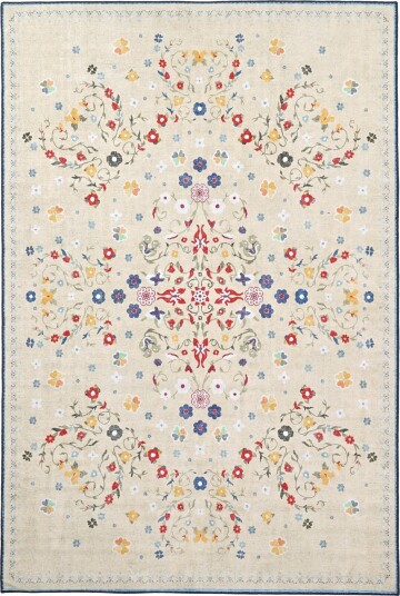 Flatvevd teppe Nabilar krem Størrelse: 150 x 230 cm