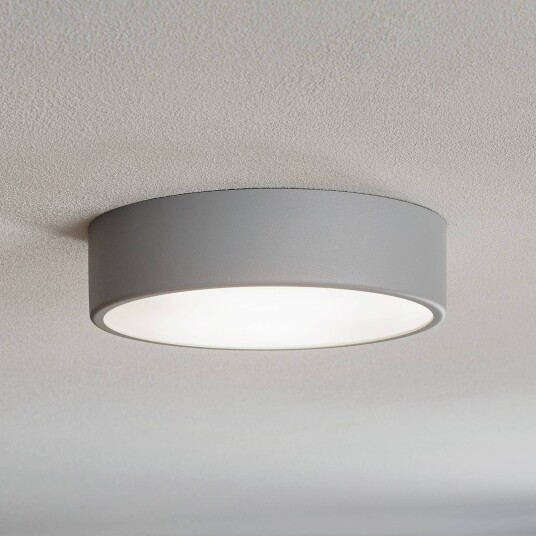 TEMAR LIGHTING Cleo 300 taklampe grå sensor IP20 Ø 30 cm metall