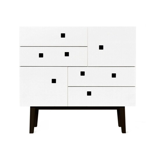 Zweed Peep B1 Kommode Angel White/Sorte Ben