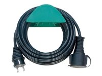 brennenstuhl H05RR-F 3G1,5 - Strømforlengelseskabel - CEE 7/7 (hann) til CEE 7/4 / CEE 7/7 (hunn) - 25 m - svart