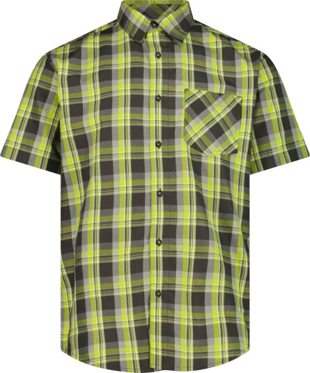 CMP Checked Kortermet Skjorte Herre Gul/Svart 2XL