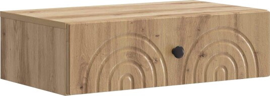 vidaXL Vegghengt Sidebord Artisan eik 59 x 34,5 x 17 cm Konstruert tre