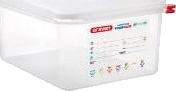 Beholder Araven Lufttæt L32.5Xb26.5Xh15cm 1/2Gn 10Ltr Polypropylen Låg Klar,Stk