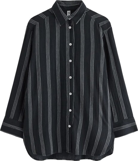 Lindex Oversized Pyjama Shirt Black XS