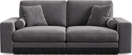 Arken Lyx 3 seter Dyp Sofa i fløyel Mørkegrå