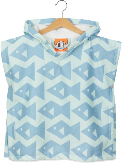 After Essentials Baby Snap-Button Poncho Square Fish