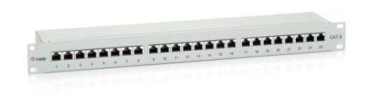 Equip 326324 Rj-45 Gull Cat6 Grå Rackmontering 1U