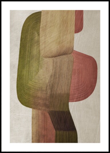 Earthy Abstract Shapes Plakat / 50x70