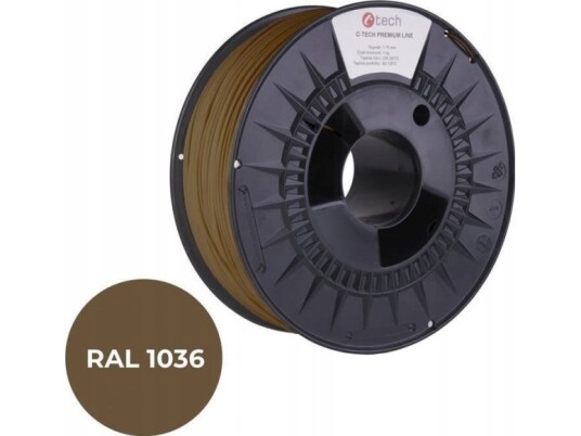 Trykkstreng (Filament) C-Tech Premium Line, Petg, Perlegull, Ral1036, 1,75 Mm, 1 Kg