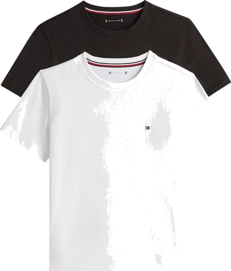 Tommy Hilfiger T skjorte 2 pack White/Black Tommy Hilfiger 14 16 år (164 176) T skjorte Hvit Svart