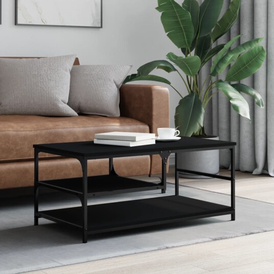Salongbord svart 90x49x40 cm konstruert tre 8721012124707