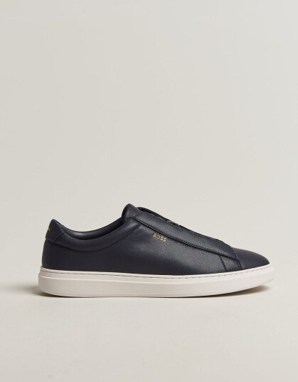 Boss BLACK Kieran Leather Sneaker Dark Blue