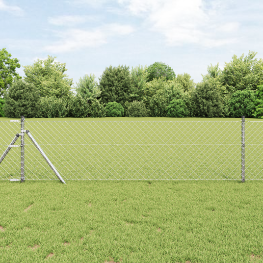Kjedeforbindelsesgjerde 0.8x10 m Galvanisert stål