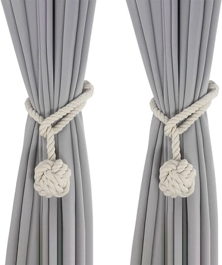 Gardinbånd Beige 65cm 2 stk Gardinbånd Håndlagde Gardinbånd Gardintau Gardin