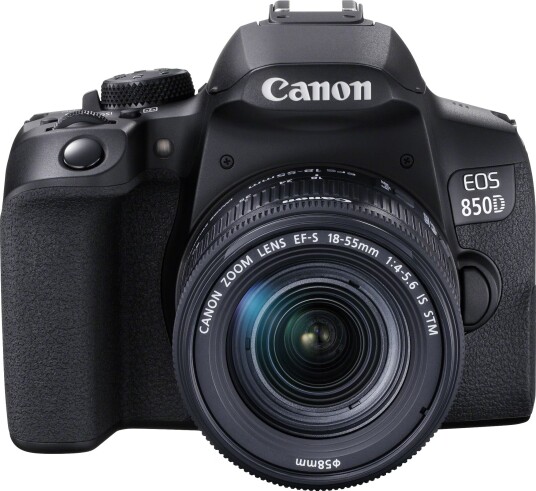 Canon EOS 850D DSLR-kamera + 18-55 mm IS STM-objektiv Canon EOS 850D DSLR-kamera + 18-55 mm IS STM-objektiv