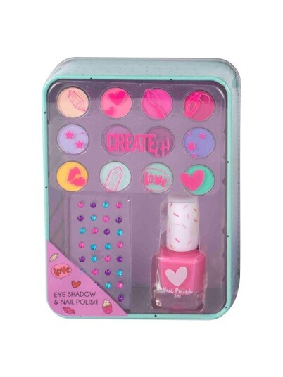 Canenco Create it! Beauty Eyeshadow and Nail Polish Tin Purple Canenco Create it! Beauty Eyeshadow and Nail Polish Tin Purple
