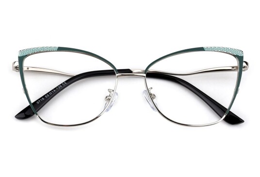 Eo Selection Damebriller Moretti fra eo Selection Grønn Metall cateye Small