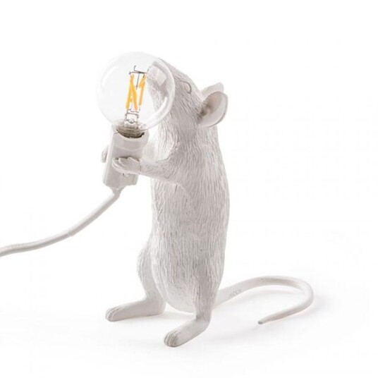 Mouse Step Stående Bordlampe Hvit