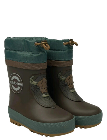 mikk-line Winter Wellies - 3D - Green - 19 mikk-line Winter Wellies - 3D - Green - 19