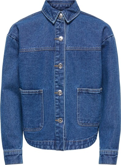 KIDS ONLY   Denim jakke Koglara LS Dnm Shacket Gua   Blå