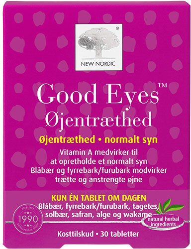 New Nordic Good Eyes Øyetretthet 30 Tabletter New Nordic Good Eyes Øyetretthet 30 Tabletter