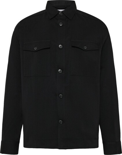 Lindbergh Twill Overshirt BLACK M Lindbergh Twill Overshirt BLACK M