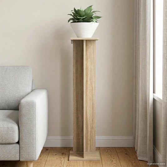 vidaXL Planteholder Sonoma eik 25 x 25,5 x 100,5 cm Konstruert tre