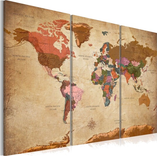 Bilde Maps Brown Elegance 90x60 Artgeist sp. z o. o.