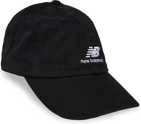 New Balance 6 Panel Flying Nb Stacked Logo Hat - BLACK - One Size