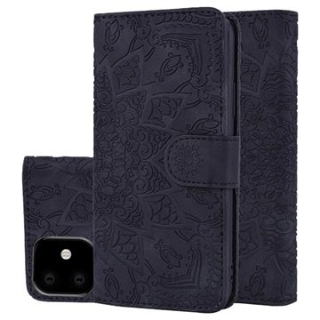 Mandala Series iPhone 11 Lommebok-deksel Svart