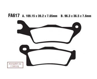 Bremseklosser EBC Brakes FA617R Bremseklosser EBC Brakes FA617R